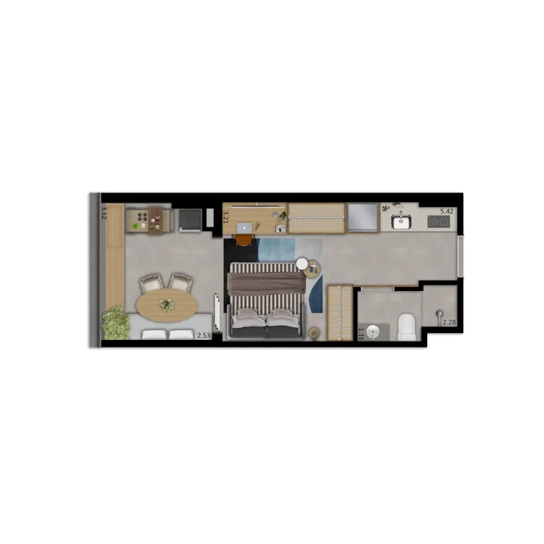 Residencial de 35m²