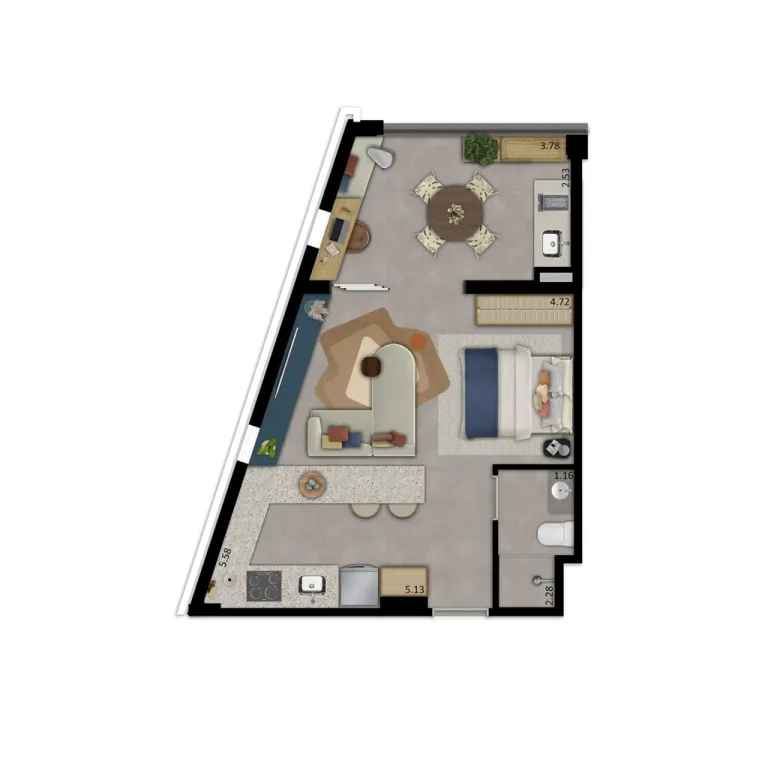 Residencial de 35m²