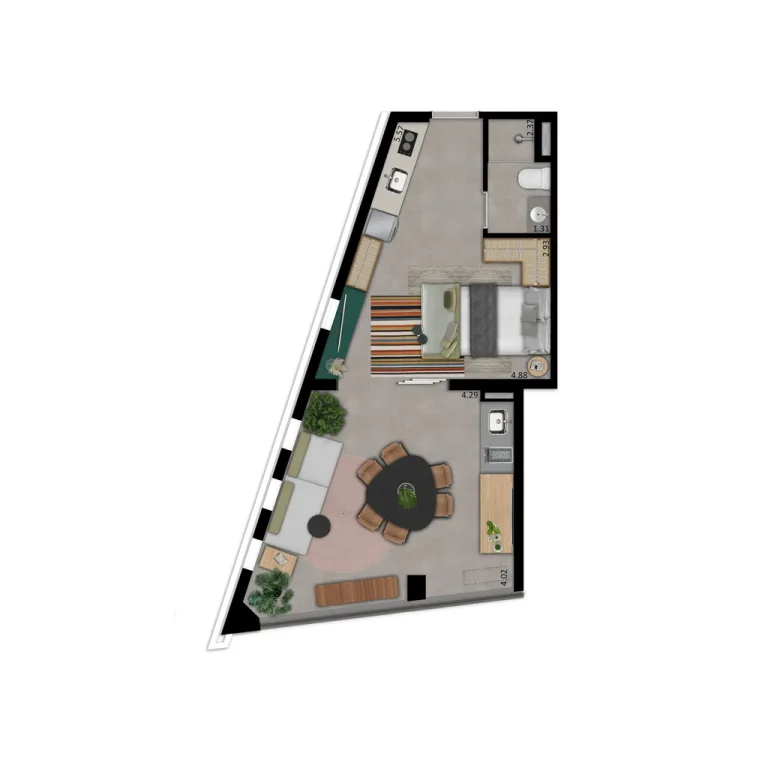 Residencial de 35m²