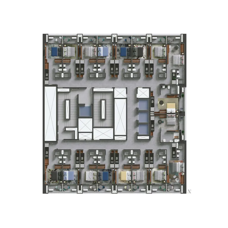 Planta laje residencial studio