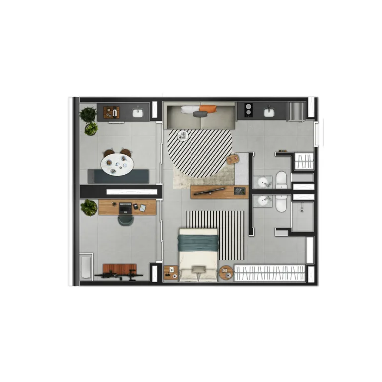 Planta - Unidade Studio Junção​