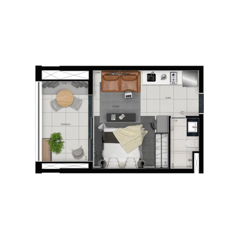Residencial de 35m²